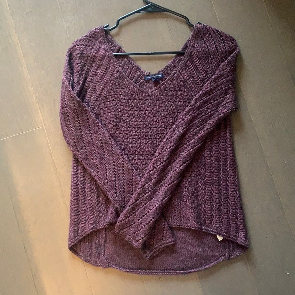 American Eagle purple sweater